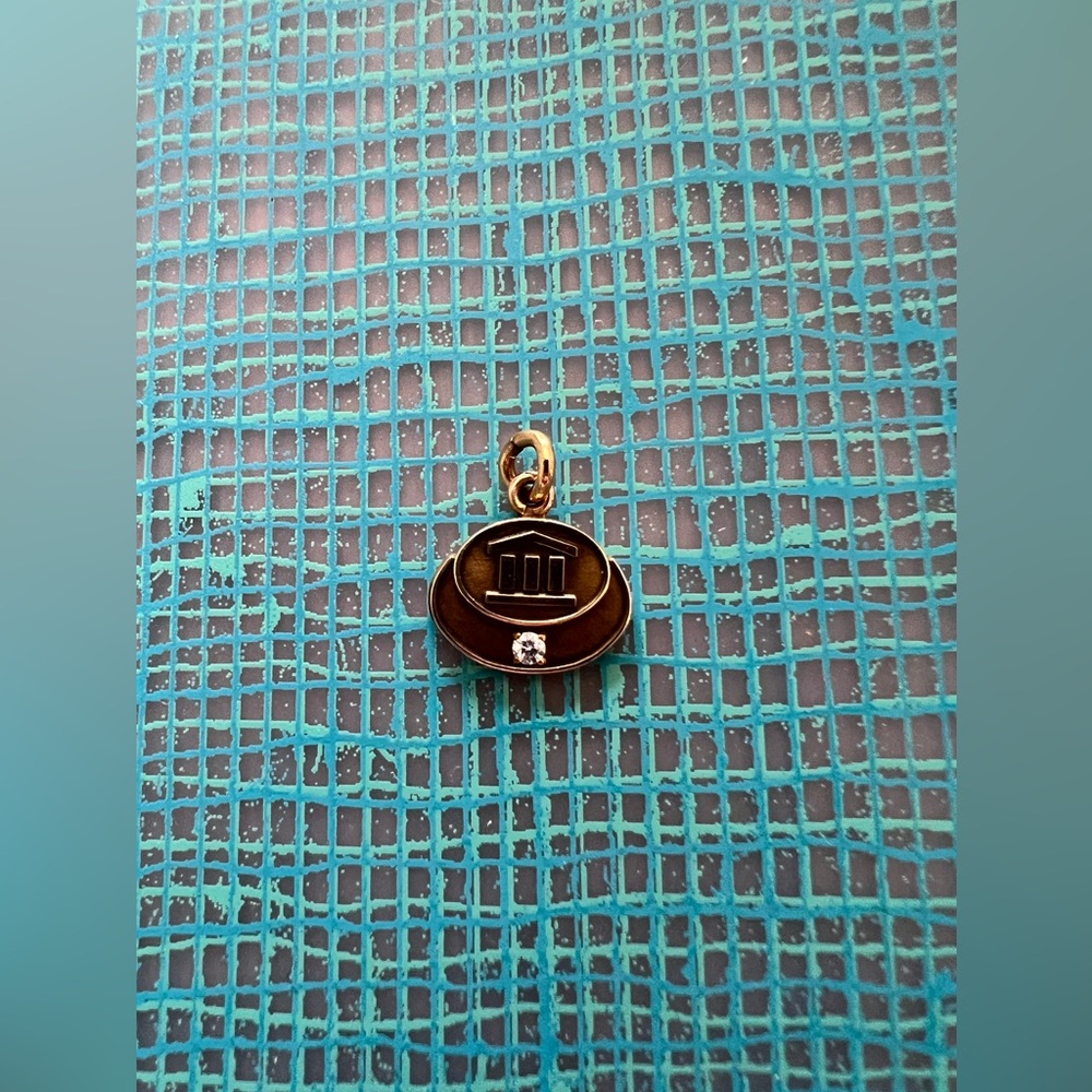 14k Yellow Gold Greek Acropolis Pendant / Charm